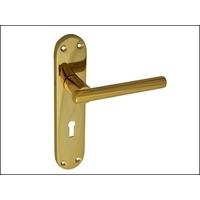 Backplate Handle Lock - Modular Brass Finish