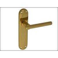 Backplate Handle Latch - Modular Brass Finish