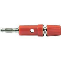 banana plug adapter straight pin diameter 4 mm red sci 1 pcs