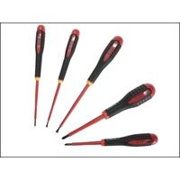 Bahco BE-9881s Insulated ERGO? Screwdriver Set 5 Piece Slotted / Phillips