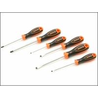 Bahco 806-6 Screwdriver Set 6 Piece Slotted Pozidrive
