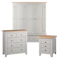 Banbury Grey Bedroom Set with Triple Wardrobe