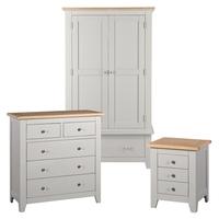 banbury grey bedroom set with gents wardrobe