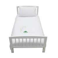 baroo toddlercot bed duvet cover and pcase set white lily pad friends