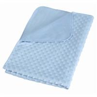 baroo luxury bubble fleece pram blanket blue