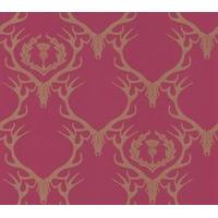 Barneby Gates Wallpapers Deer Damask Claret, BG0100402