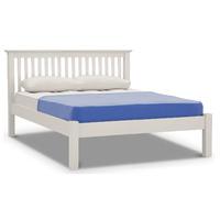 barcelona bed frame off white low foot end low kingsize