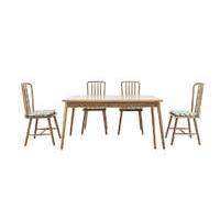 Battersea Fixed Dining Table and 4 Chairs