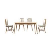 battersea fixed dining table and 4 chairs