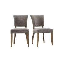 barbican pair of moleskin dining chairs