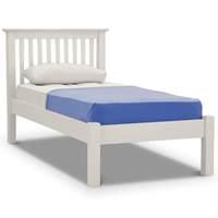 Barcelona Bed Frame Off White Low Foot End Low - Single