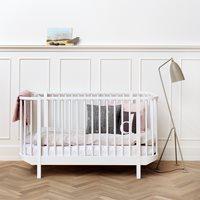 baby toddler luxury wood cot bed in white