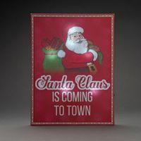 Battery Operated LED Santa Claus Canvas