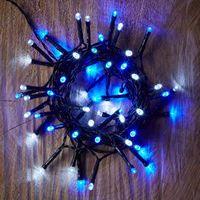 battery operated 50 blue white led string lights