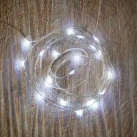 Battery Operated 20 Ice White LED Copper Wire Lights