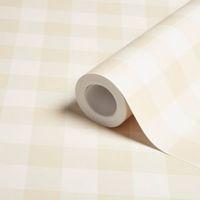 Baby Colours Beige Little Gingham Wallpaper