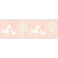 Baby Colours Little Deer Pink Border