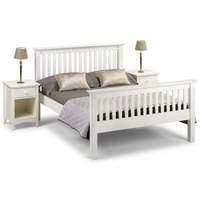 Barcelona Off White HFE Double Bed Frame with Value Mattress High - Double