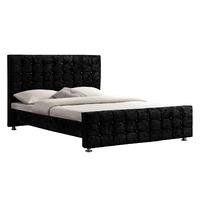 baratheon velvet bed frame black king