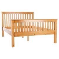 barcelona bed frame high foot end double solid pine