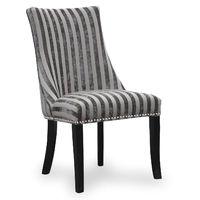 Balmoral Velvet Stripe Chair Mink