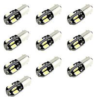 BA9S T4W LED Marker Reading Lamp Light 8 SMD 5630 12V DC Warm/White/Ice Blue (10 Pieces)