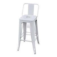 Bar Chair High Chairs Bar Stools Square 2 pcs Back White