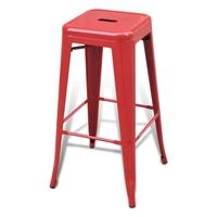 bar chair high chairs bar stools square 2 pcs red