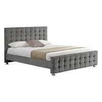 Baratheon Chenille Bed Frame Silver Double