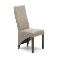 Baxter Tweed Fabric Chair Dark Legs