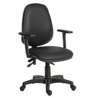 barton home office chair in black with rollers