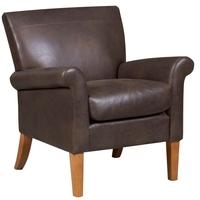 Ballad Vintage Brown Fabric Accent Chair