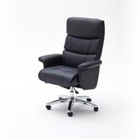 Bastian Home Office Chair In Black PU Leather And Padded Armrest
