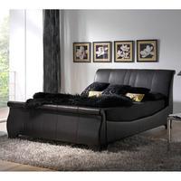 Bamburgh Brown Genuine Leather Sleigh Style Beds