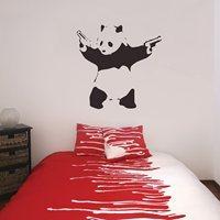 BANKSY WALL STICKER in Graffiti Panda Design