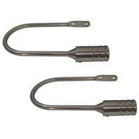 Barrel Stainless Steel Effect Curtain Hold Backs Pack of 2