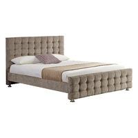 baratheon chenille bed frame mink king