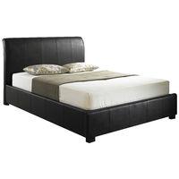 bariloche leather bed frame non ottoman 46 brn