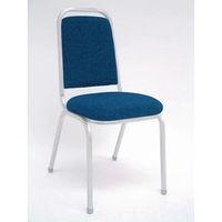 BANQUETING CHAIR - SQUARE FRAM SILVER FRAME - BLUE UPHOLSTERY - PACK OF 4