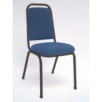 BANQUETING CHAIR - SQUARE FRAM BLACK FRAME - BLUE UPLHOSTERY - PACK OF 4