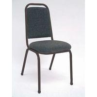 BANQUETING CHAIR - SQUARE FRAM BLACK FRAME - CHARCOAL UPLHOST - PACK OF 4
