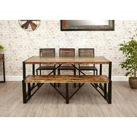 Baumhaus Urban Chic Large Dining Set with 4 Chairs and Bench