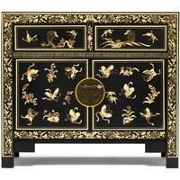 Baumhaus The Nine Schools Oriental Decorated Black Sideboard - Small