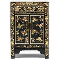 Baumhaus The Nine Schools Oriental Decorated Black Cabinet - Small