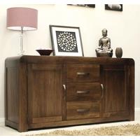 baumhaus shiro walnut large sideboard