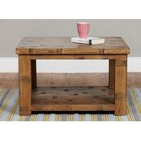 baumhaus heyford rough sawn oak coffee table open