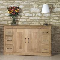 Baumhaus Mobel Oak 6 Drawer Sideboard