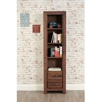 baumhaus mayan walnut narrow bookcase