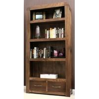 Baumhaus Shiro Walnut Large 2 Drawer Bookcase