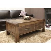 Baumhaus Shiro Walnut 4 Drawer Coffee Table